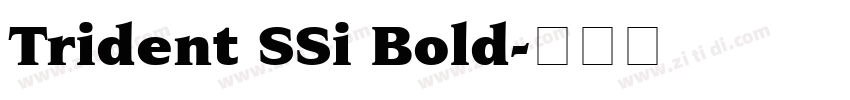 Trident SSi Bold字体转换 Trident SSi Bold字体转换